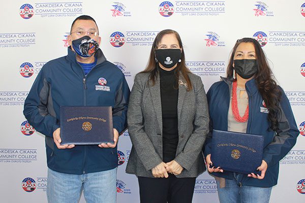 CCCC staff presenting scholarships.