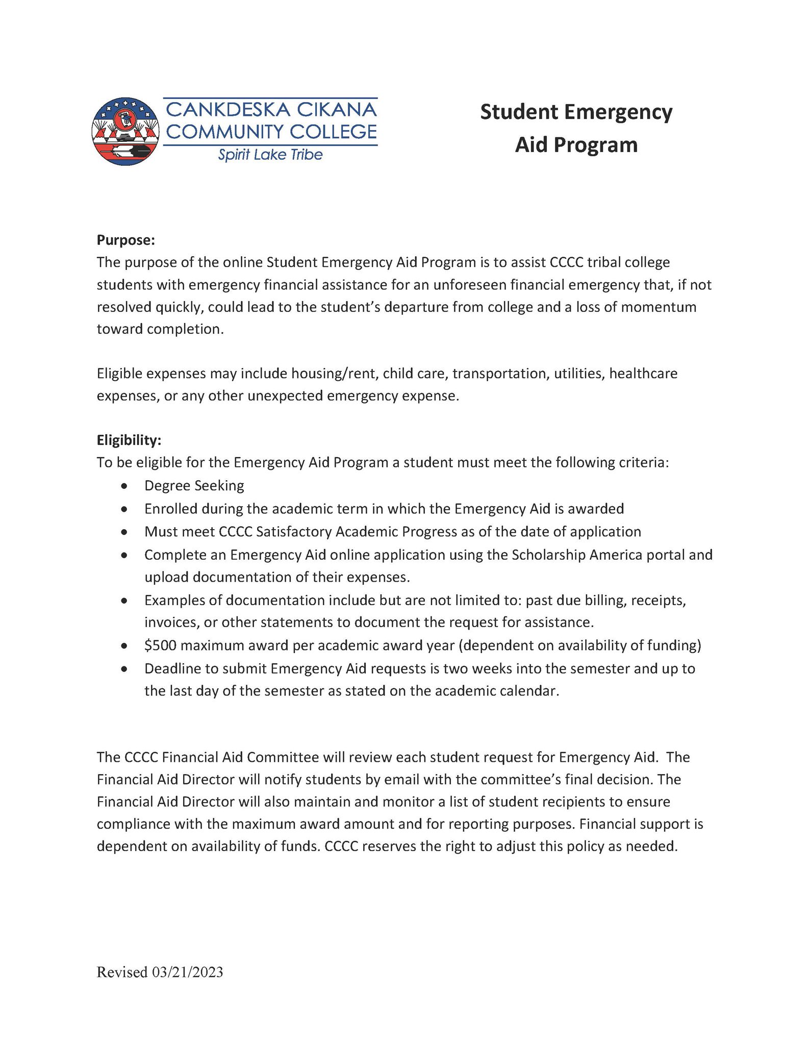 Student Resources Cankdeska Cikana Community College